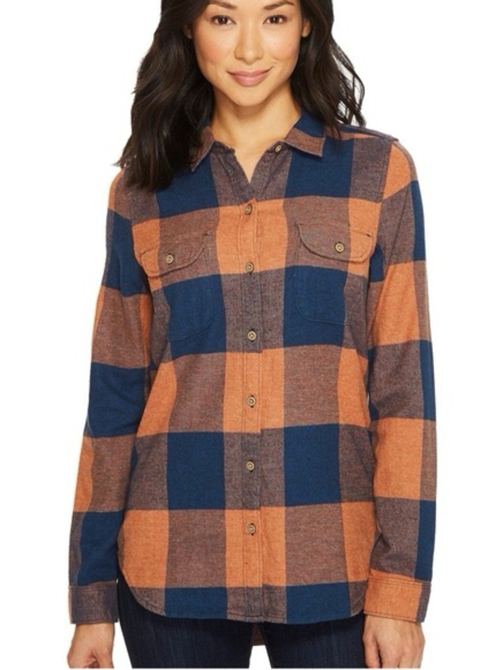 Woolrich eco rich plaid flannel button up top